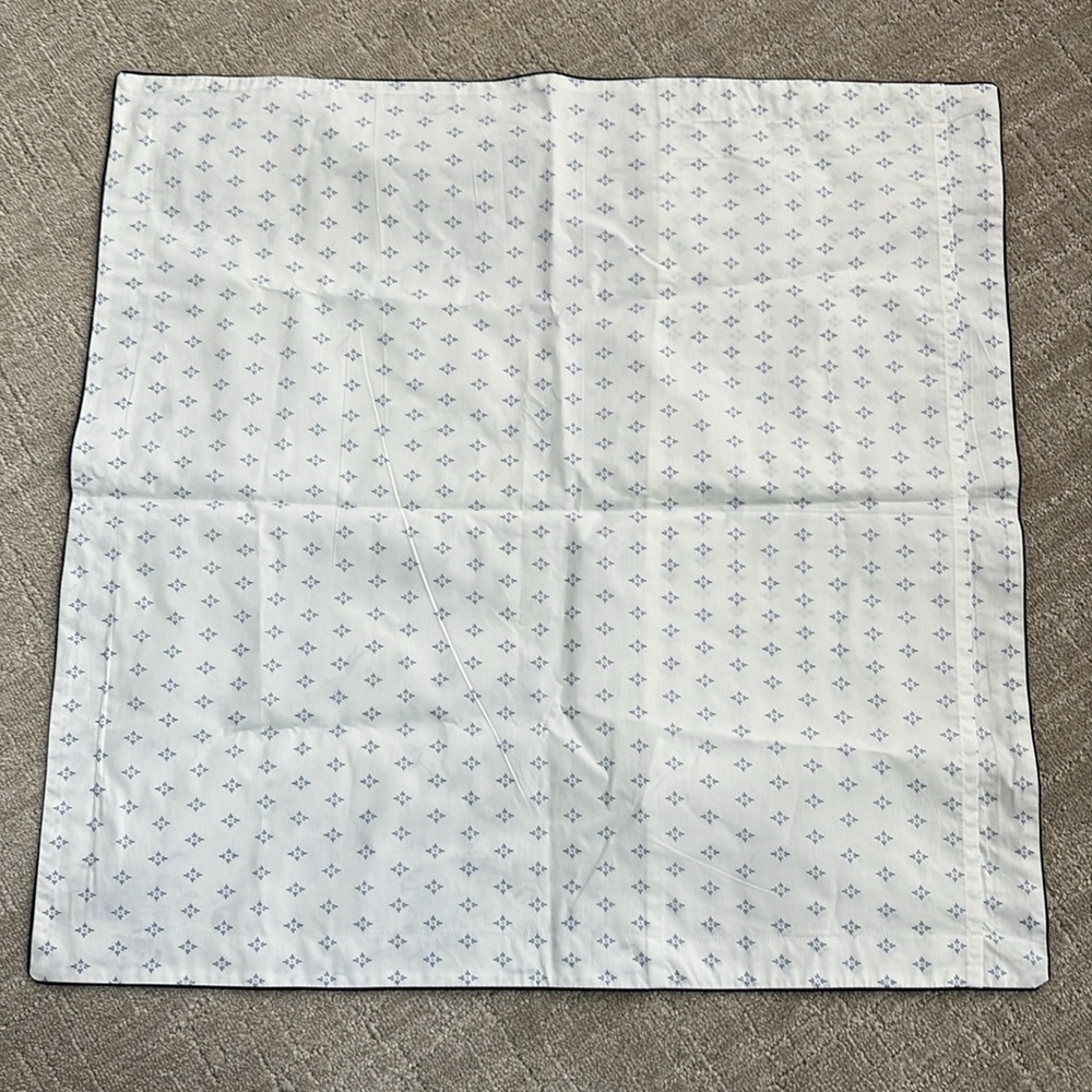NEW Anne de Solene Paris Malacca Bleu 100% Organic Cotton Euro Pillow Sham 25" - Picture 2 of 5